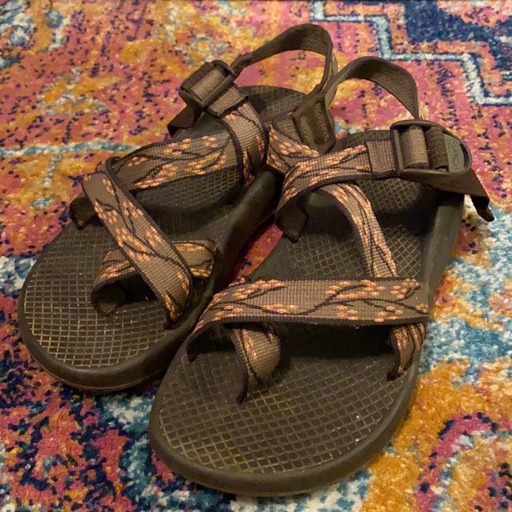 Women’s checks - size 6 - Cherry blossom/brown pattern